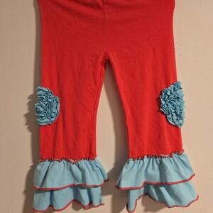 Adore Southern Ruffle‎ Pants Blue/Pink 2T